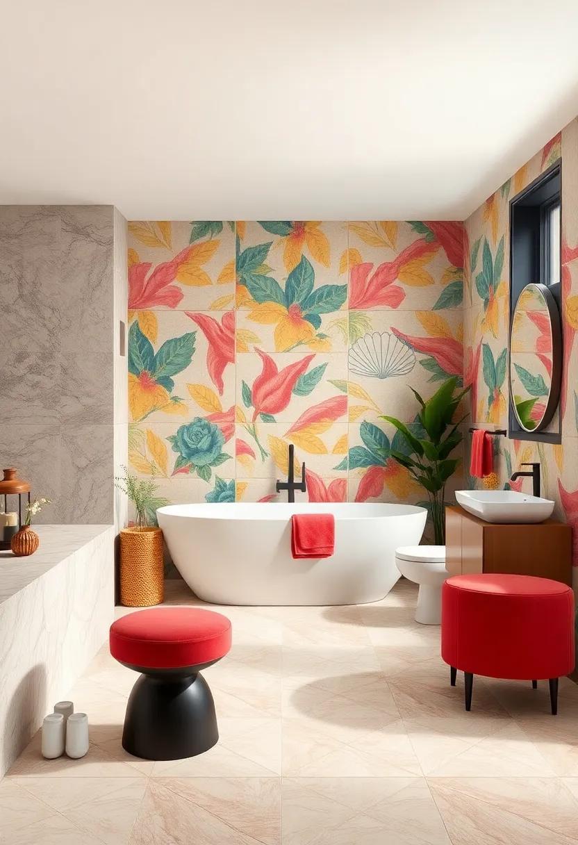 Step into ​a ⁣vintage⁣ carnival with retro tiles that celebrate bold graphics and saturated colors, evoking nostalgia while still ‍feeling fresh‌ and contemporary