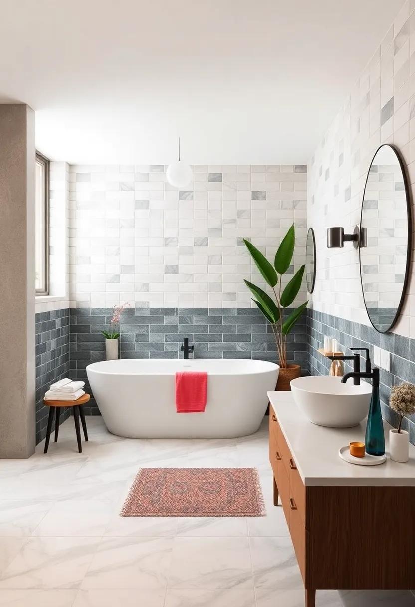 Carnival-inspired color ‌blocks burst onto ⁢the scene ⁢with ⁣an overwhelming energy, showcasing‌ an ⁣array of tiles that dance together to create a joyful ⁢and bright ​space