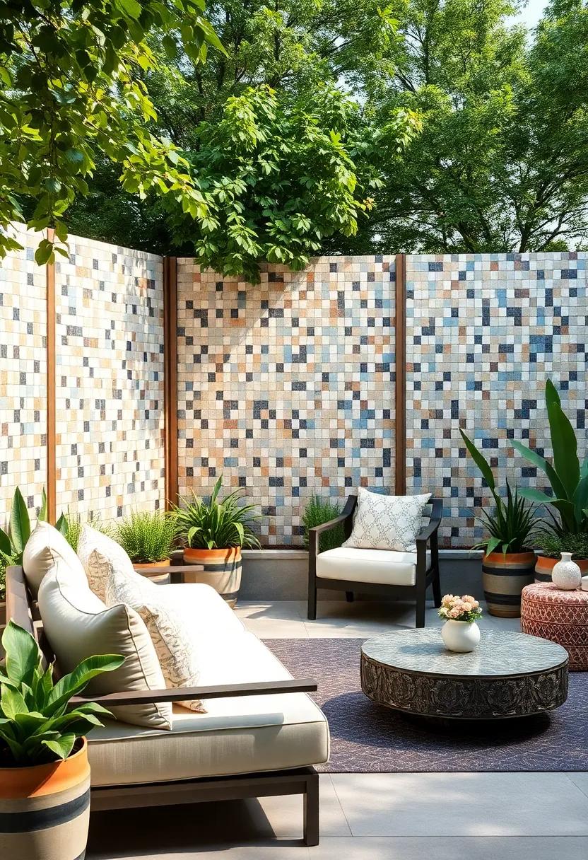 Interactive Elements:‍ Find mosaic panels that include interactive features, such as built-in planters⁤ or seating, making your outdoor space multifunctional