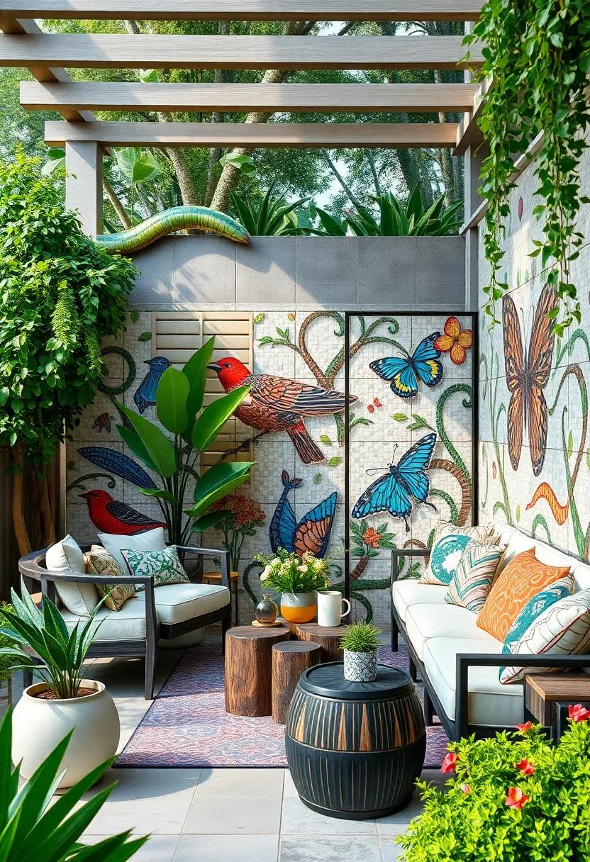 Whimsical Animal Designs: Transform your space with playful panels showcasing intricate mosaics of birds, butterflies, and other fauna⁢ that add a touch​ of whimsy