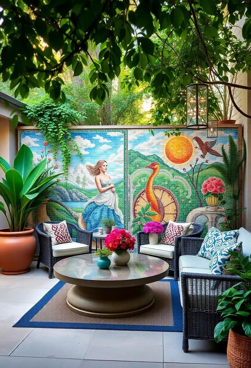 Mosaic ‍Murals: Consider large mural panels that tell ⁣a story through intricate⁤ tile work, making your‌ garden a canvas for imagination and creativity