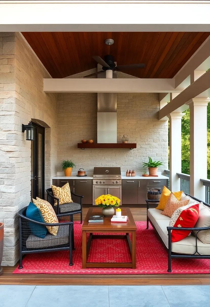 Weather-Resistant⁣ Fabrics: Use weatherproof cushions and drapes in your seating area​ to ensure durability and comfort all year round