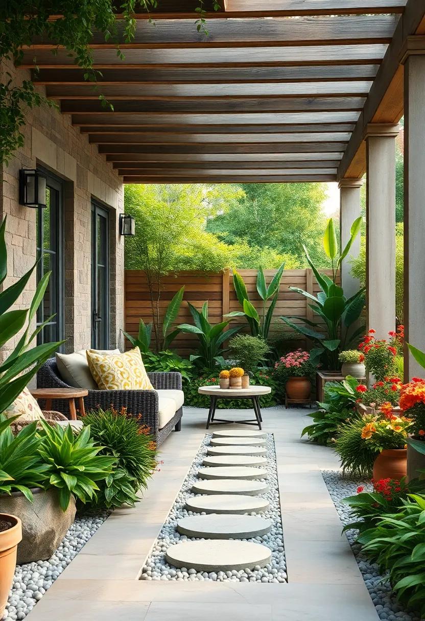 Add a Garden Path: ‌Use stepping stones ​or gravel to create a defined path surrounded by plants,leading ‌guests through ‌your lush retreat
