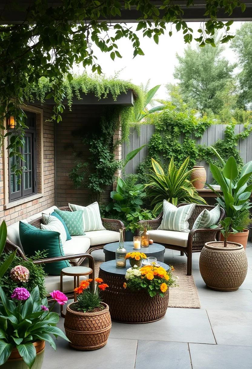 Create a Cozy Seating‍ Area: Designate a space with comfortable furniture ​surrounded by flowers and greenery that invites relaxation ​and ⁤conversation