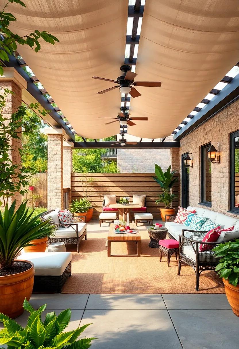 Canopy or Pergola:⁤ Create a sheltered retreat with a canopy ⁤or pergola,‌ allowing ⁣you to ‌enjoy the outdoors, rain or shine