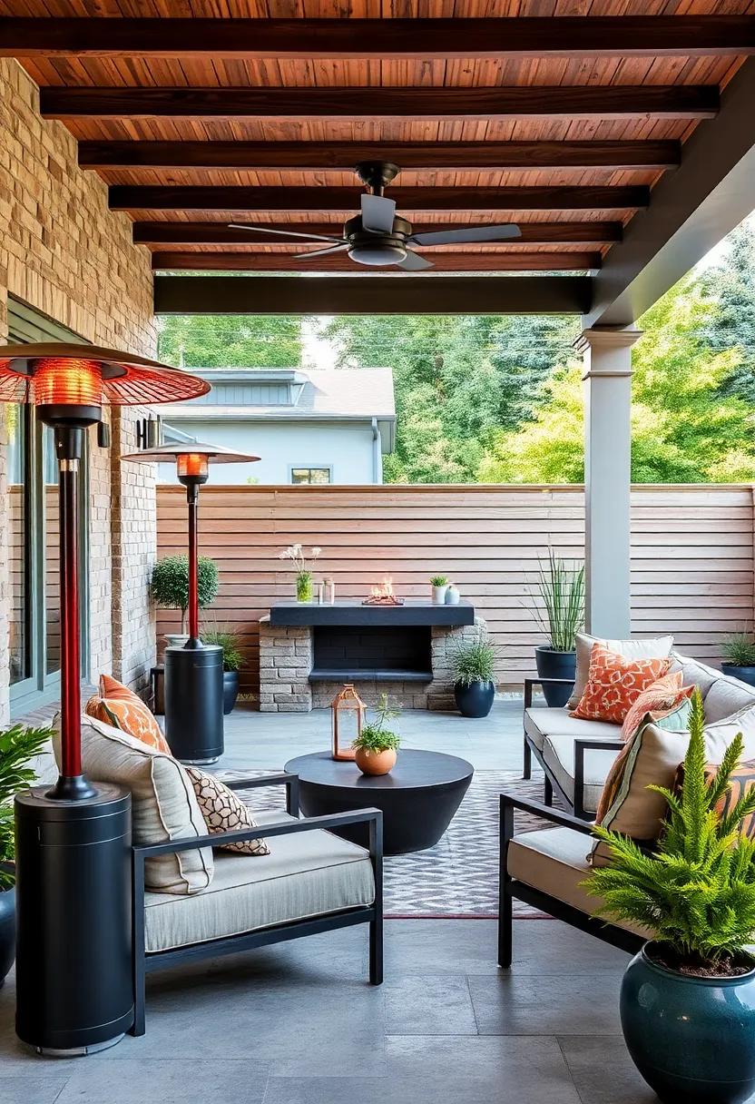 Portable Heaters: Invest in stylish outdoor heaters to extend your patio enjoyment into the cooler months