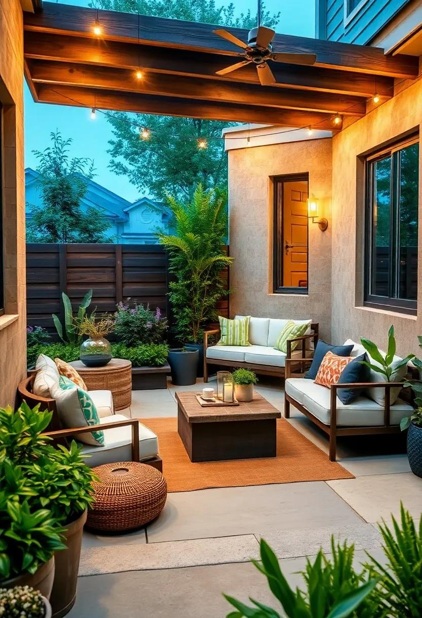 Sunken Sitting‌ Area: Design a⁣ sunken‌ patio space for added​ privacy and a chic, cozy vibe ⁤that feels intimate ‌and special