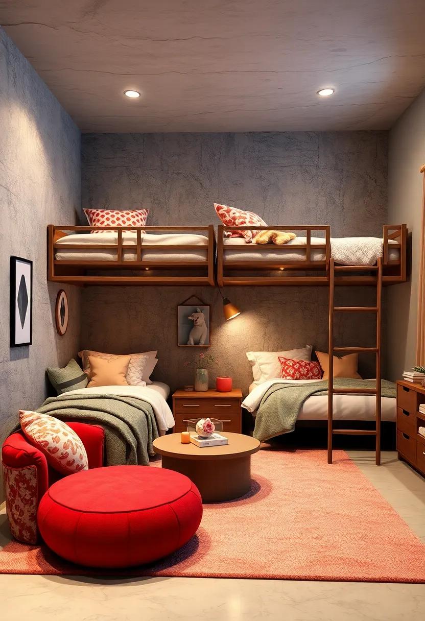 bunk Bed Bliss: Embrace vertical space with stylish bunk beds that offer‍ both sleeping quarters and a cozy nook for reading or relaxing