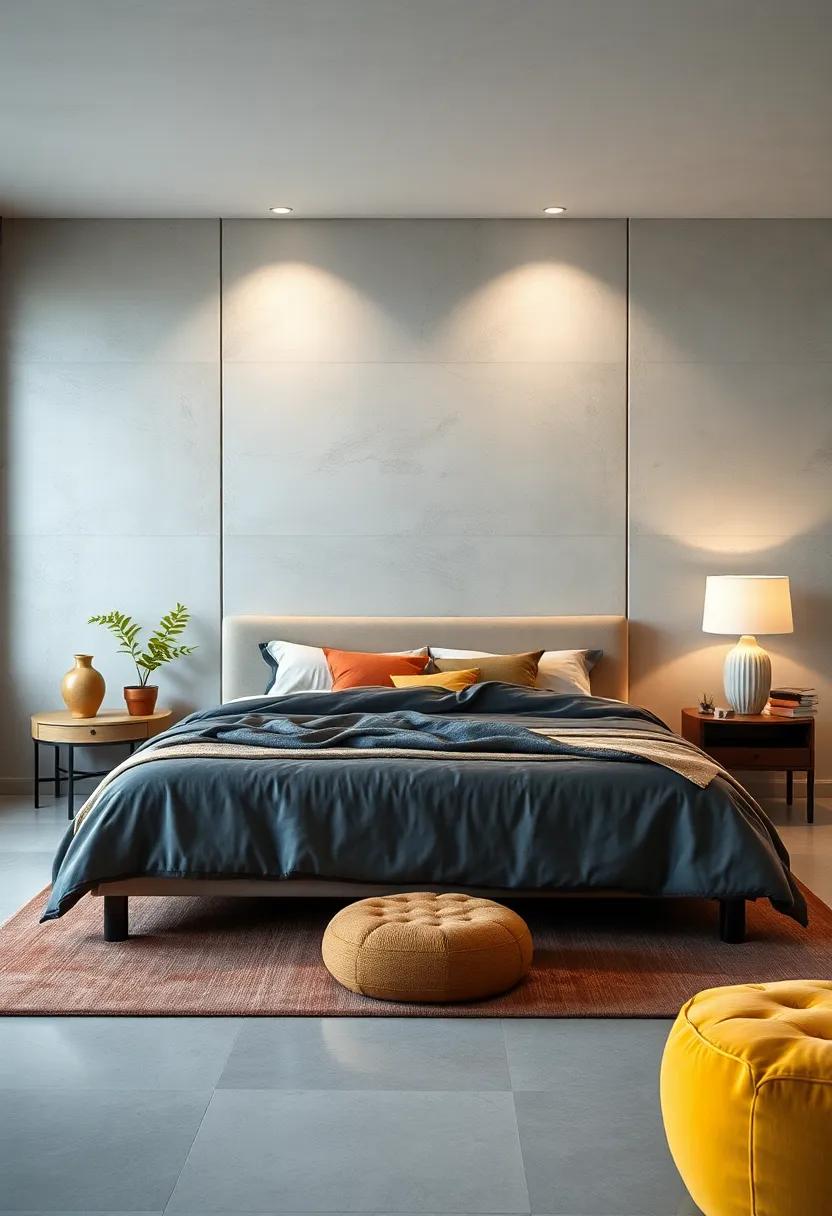 Experiment with asymmetry in ⁤your layout, such ‌as placing one bedside lamp instead of two