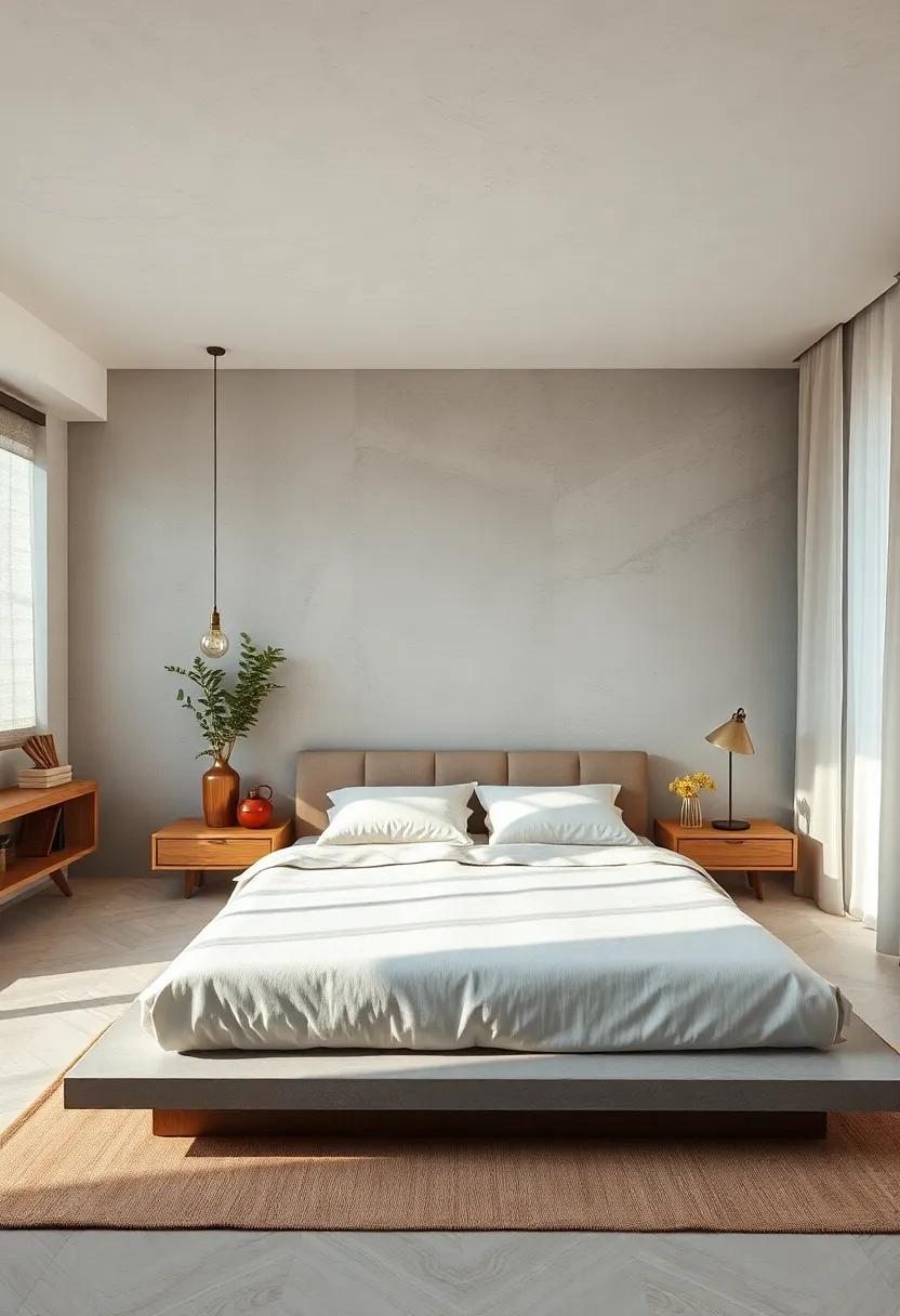 Incorporate a low-profile platform bed to maximize⁣ floor space and create a sense of ⁤grounding