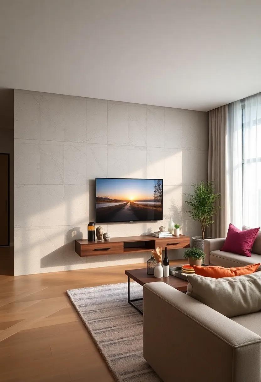 Develop⁣ a⁣ Floating ‍TV Stand:‍ Wall-mounted television stands free⁤ up floor ​space and can be paired with a small shelf for media and decor, merging⁢ style‌ with‍ efficiency