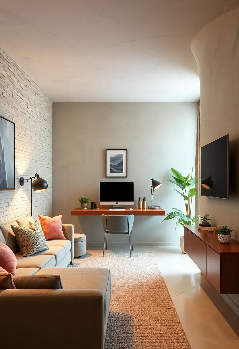 Install Floating⁣ Desks: A wall-mounted desk can save floor ⁢space while providing a functional work ​area ⁢that can‍ be easily tucked away when not in use