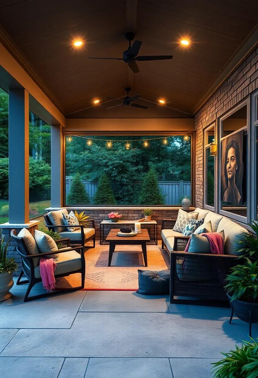 Outdoor Movie Night Setup: Create a cozy nook for movie nights with a projector, ⁢blankets, and comfortable seating for ultimate entertainment