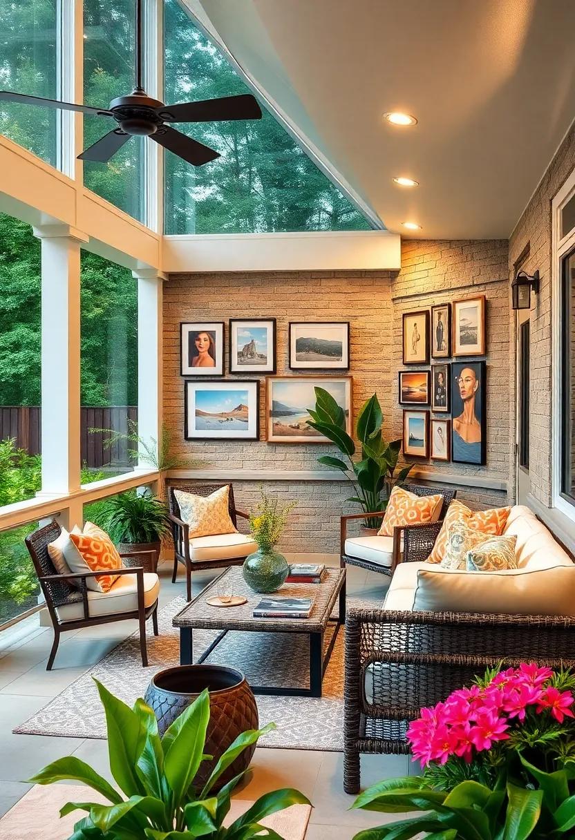 Personal ⁢Artwork Gallery: curate a gallery wall ​with your favorite‌ artwork or photographs to ‌showcase your personal style