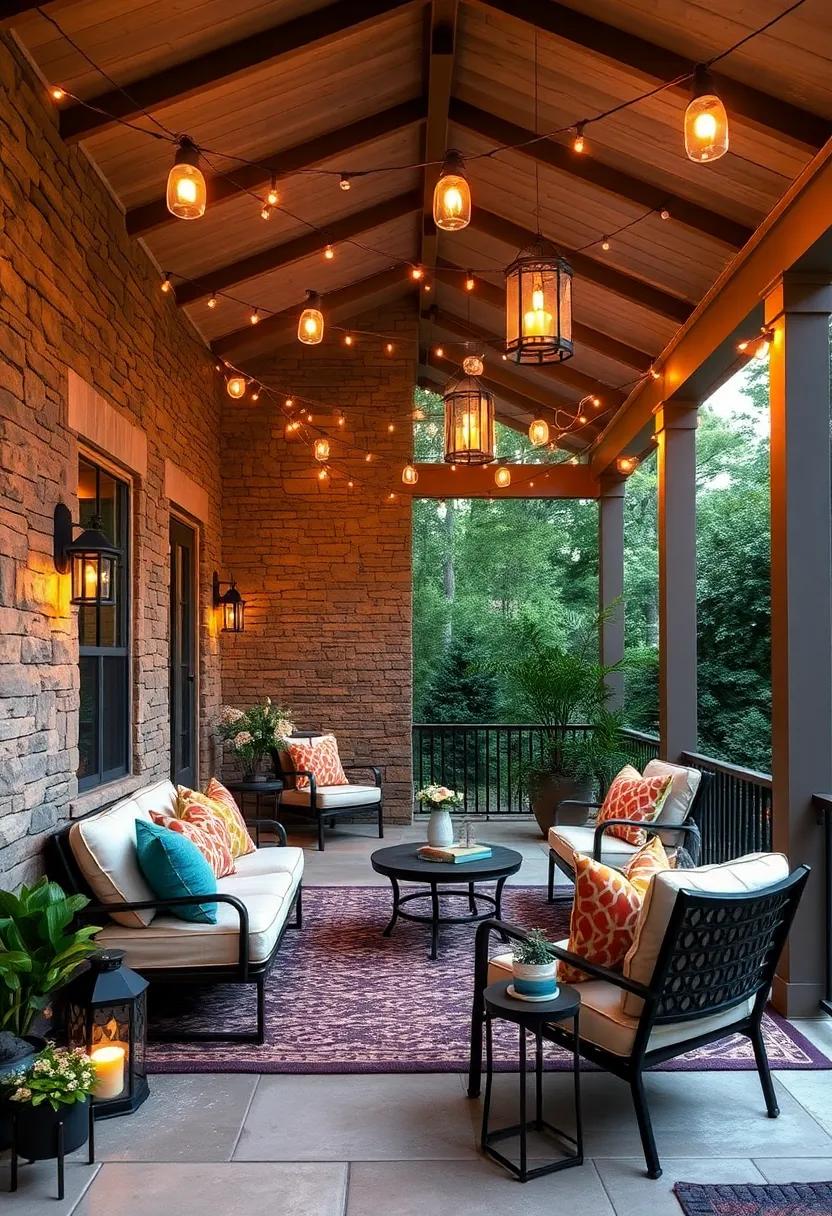 String Lights for Ambiance:‍ Drape fairy lights or lanterns⁣ across the​ ceiling for a ⁤warm, ⁤inviting ⁤glow​ during evening‌ gatherings