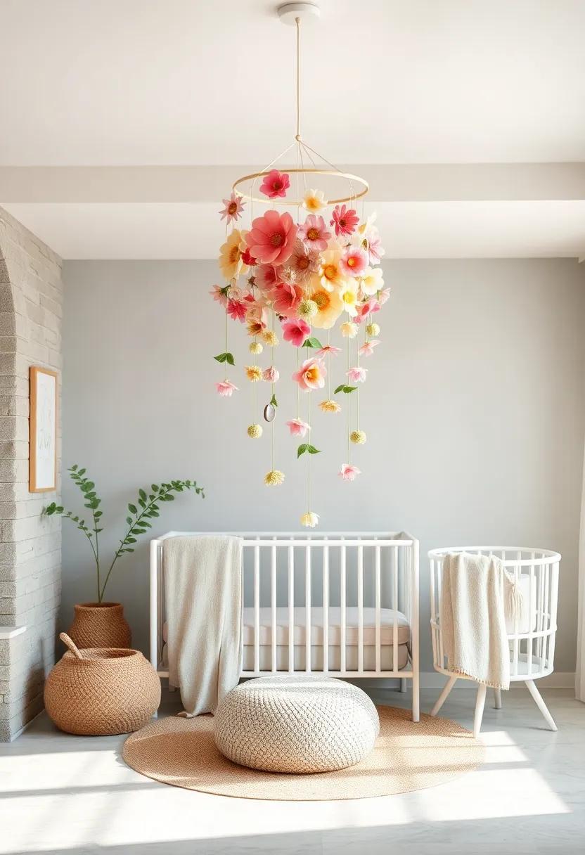Blossom Mobile: Hang a handmade ⁤mobile filled with ⁢charming felt⁣ flowers, captivating your baby's gaze and inspiring sweet dreams overhead