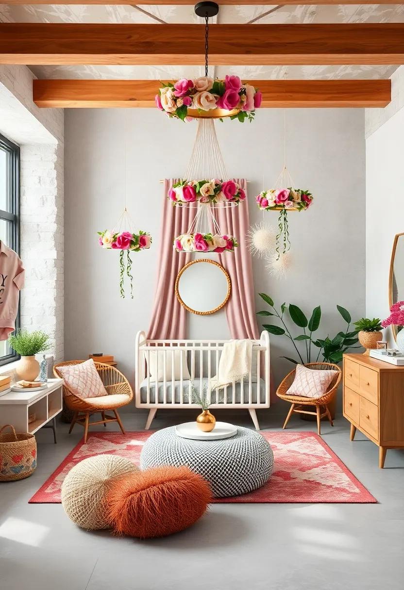 Flower crown Headpieces: Adorn⁤ a dedicated space with hanging ⁤flower crown​ headpieces as enchanting decor and promote creativity as your child plays