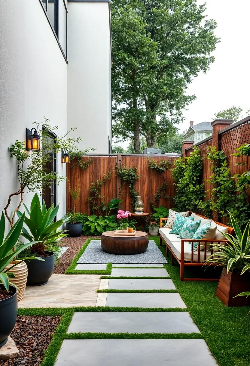 Chic Chain Link Design: Reinvent chain link fences with decorative coatings or plant growth, adding charm without sacrificing functionality