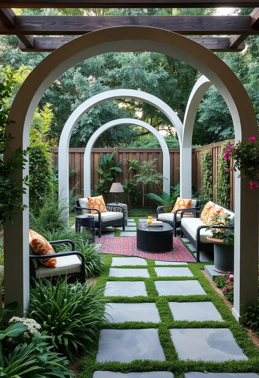 Whimsical Garden Arches: Instill a sense of curiosity with whimsical arches along pathways,inviting exploration and offering a frame for floral displays