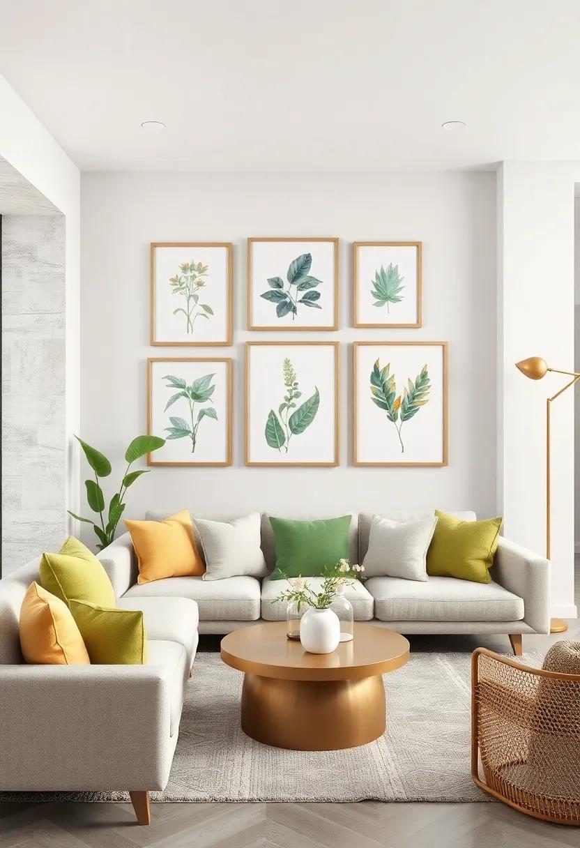 botanical ‍Gallery Wall: Curate a collection of botanical⁢ prints in elegant beige frames to ⁤bring nature​ indoors and complement the⁣ serene color scheme