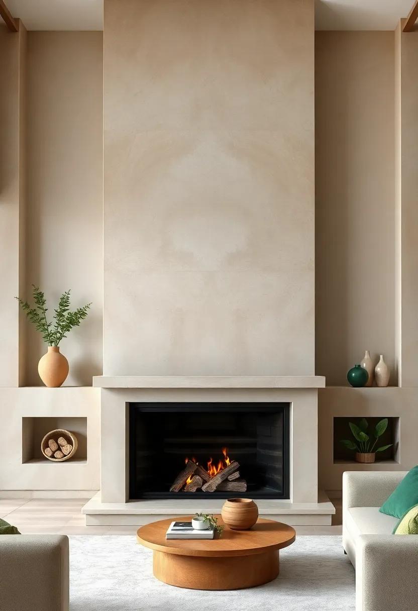 Beige Stone Fireplace:⁢ Create ⁣a stunning focal point ⁤with a ⁢beige stone ​fireplace⁣ that exudes‌ elegance and comfort,‌ ideal‌ for cozy evenings
