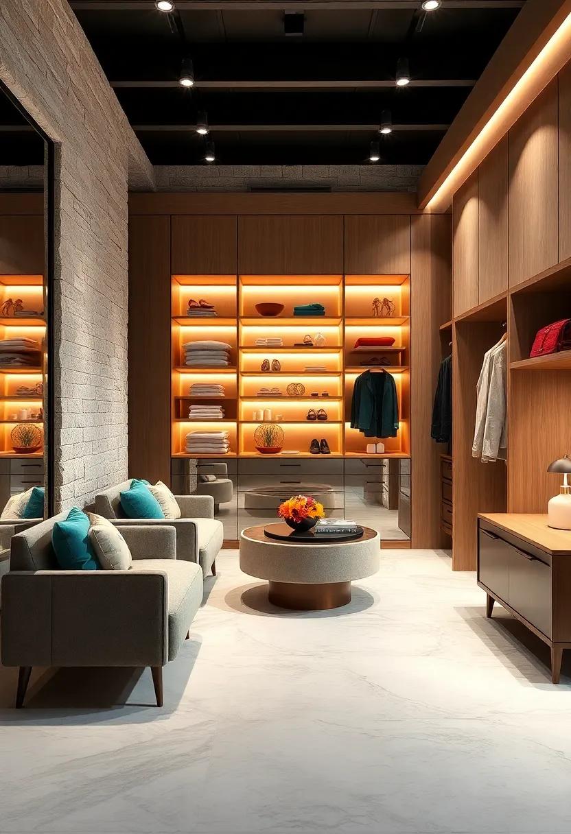 Bold Color Infusion: A striking emerald green⁢ accent wall paired with gold fixtures creates ‌a ​captivating​ backdrop that ⁣makes your ‍wardrobe ⁤pop