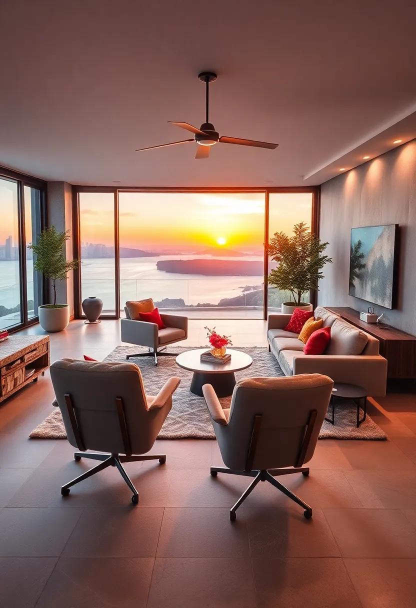 Earthy Elegance: A rustic space where deep brown Eames chairs contrast beautifully with⁢ lush greenery outside,showcasing harmony between indoor comfort and natural surroundings