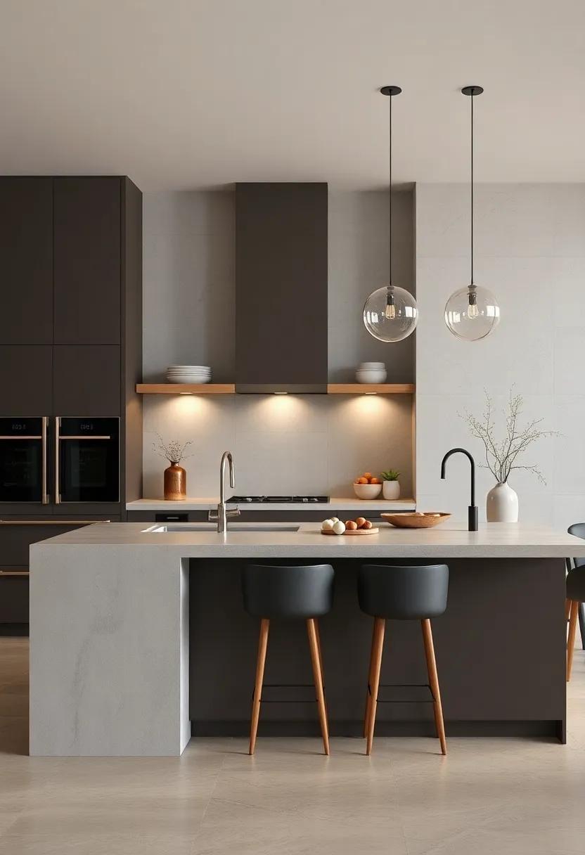 Concrete⁢ Countertops:⁢ Consider concrete ⁤for a modern twist on countertops, offering​ durability and ⁢a⁤ sleek​ aesthetic