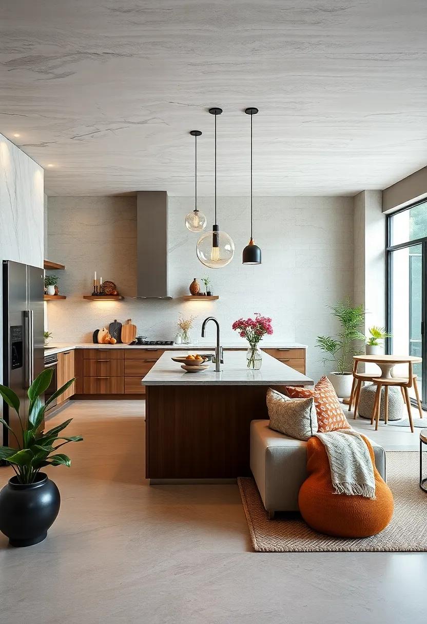 Open⁢ Layouts: Foster a sense of openness by adopting an open-concept layout that ⁤connects the kitchen⁢ with living spaces for ⁣a ⁤unified feel