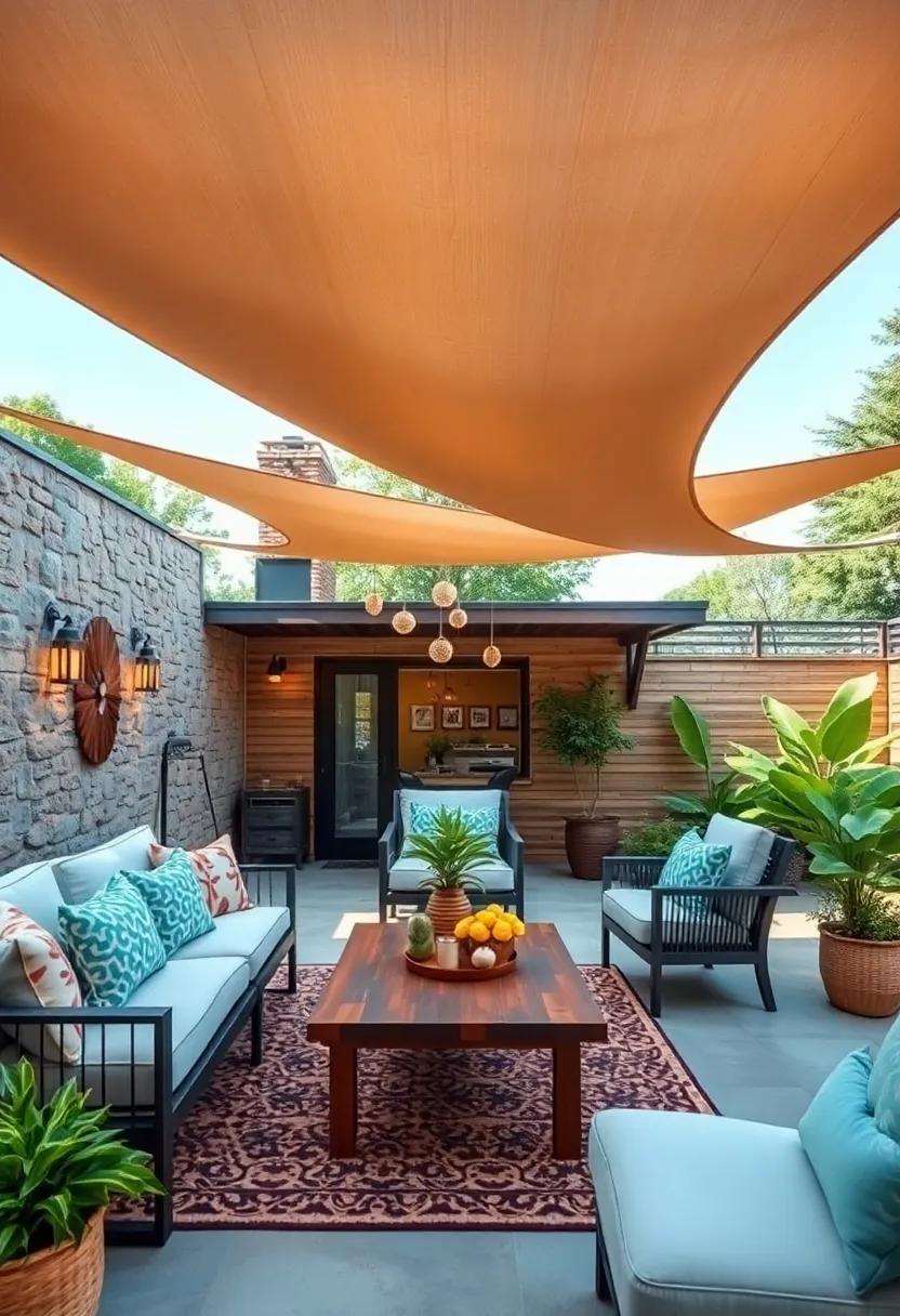 Artistic Displays: ​Hang decorative art pieces​ or ‍wind chimes from your shade‍ sails to⁢ add ⁤personality and movement to⁤ your outdoor ⁣area