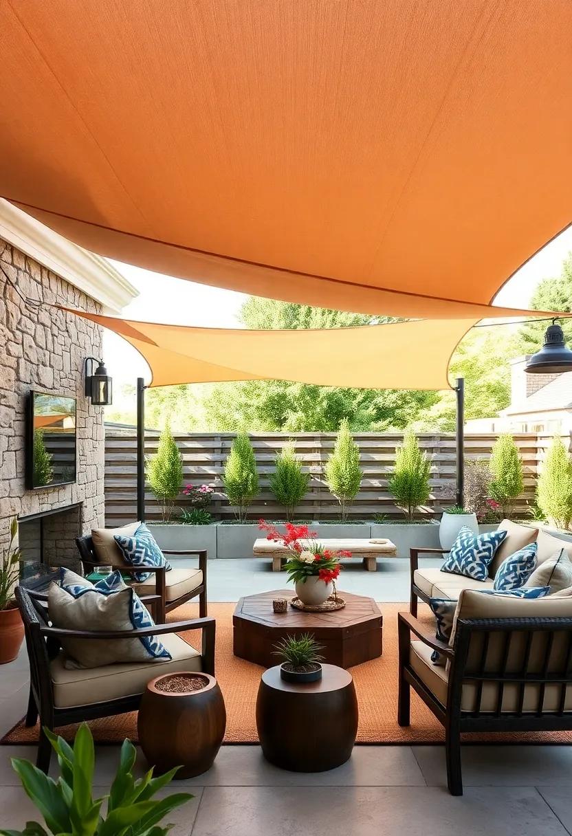 Custom shapes: ⁣Experiment with custom-shaped sails,such as hexagons or triangles,to create a unique design tailored specifically for your outdoor space