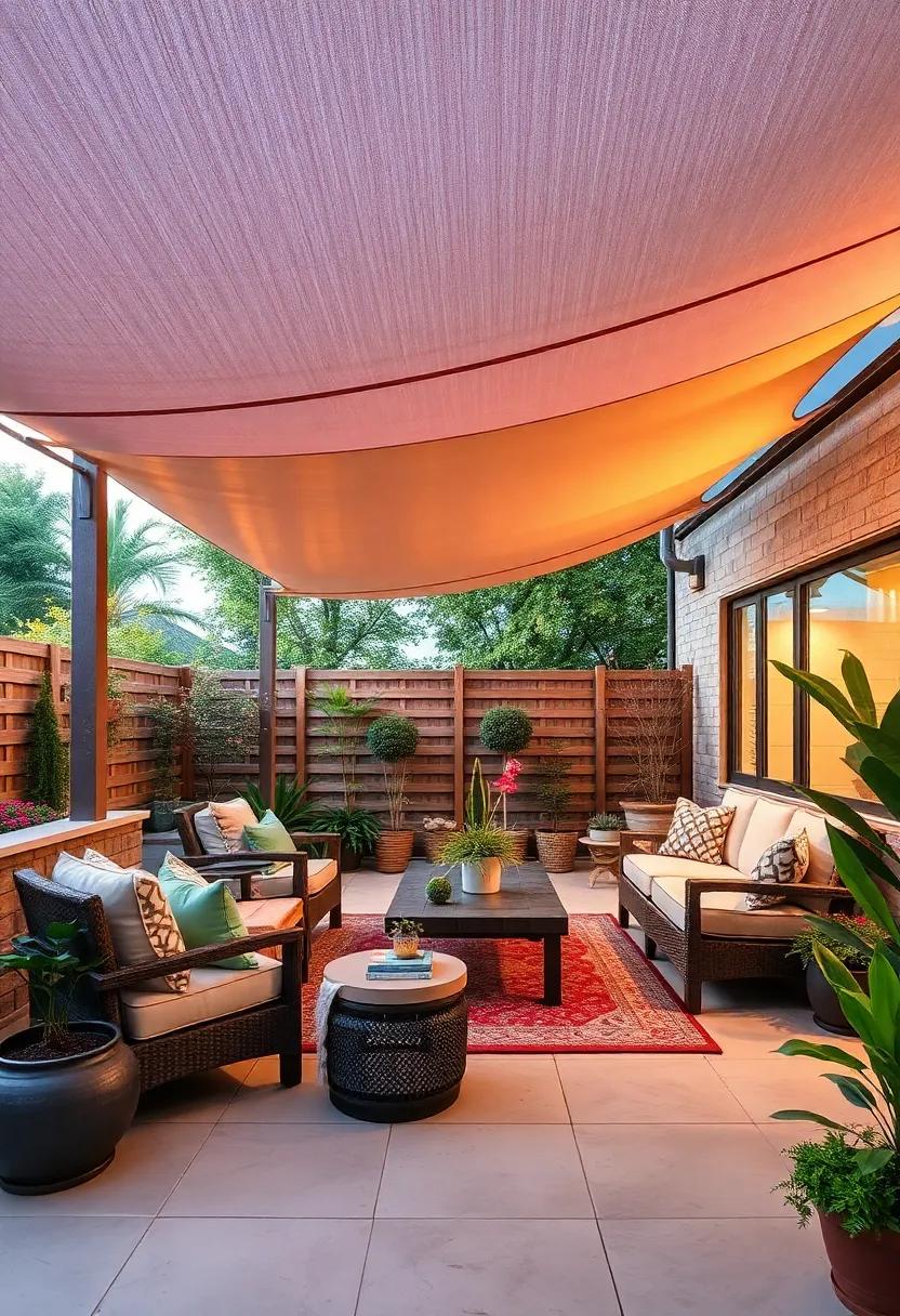 Privacy Fences: Combine shade sails⁤ with lattice or‌ privacy screens for a cozy, ‌secluded patio where you can ‌unwind