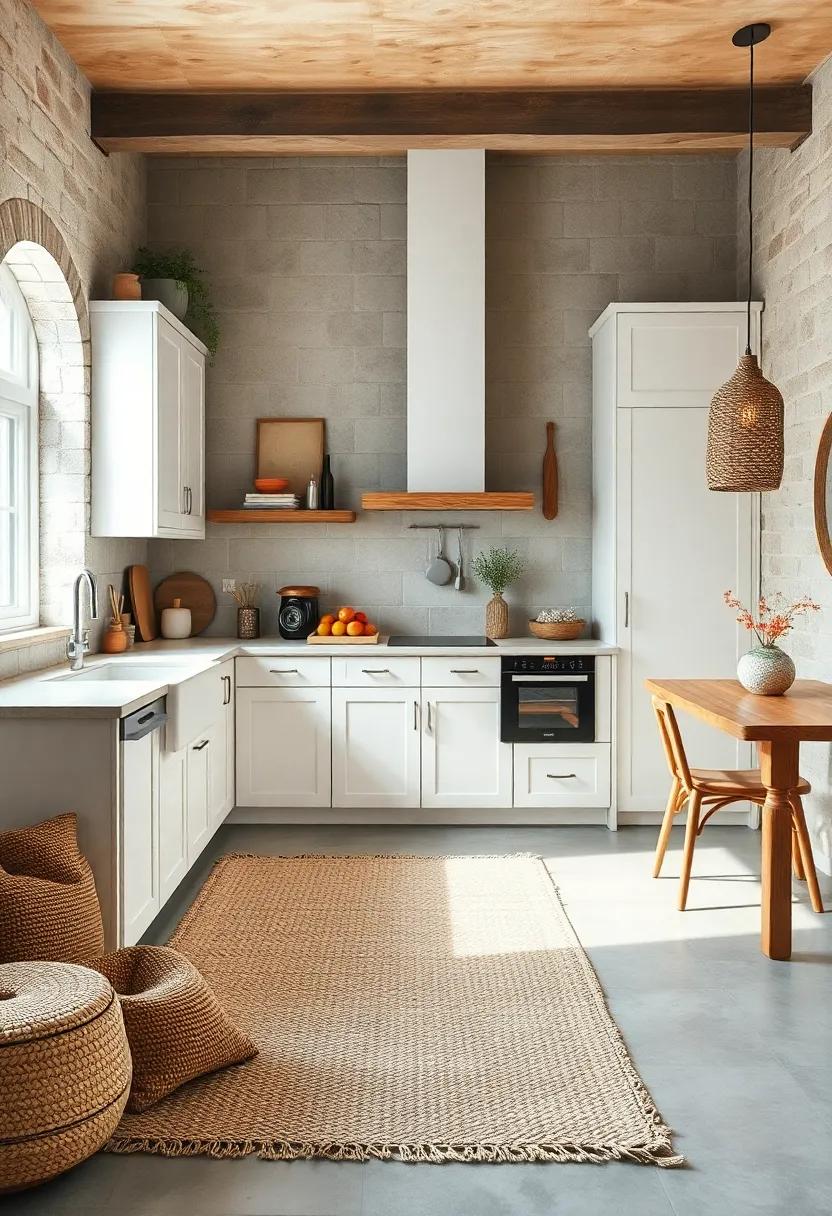 Cozy Textured Rugs: ​place a soft, woven rug​ underfoot near the sink or kitchen table to‍ add warmth and comfort to the space