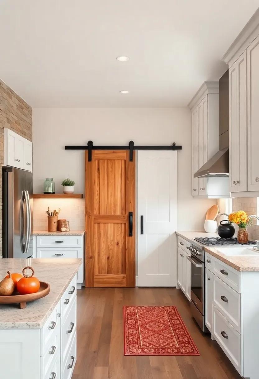 Rustic pantry Door: Install ‌a sliding barn ⁣door as a pantry entrance for a striking rustic element in the kitchen