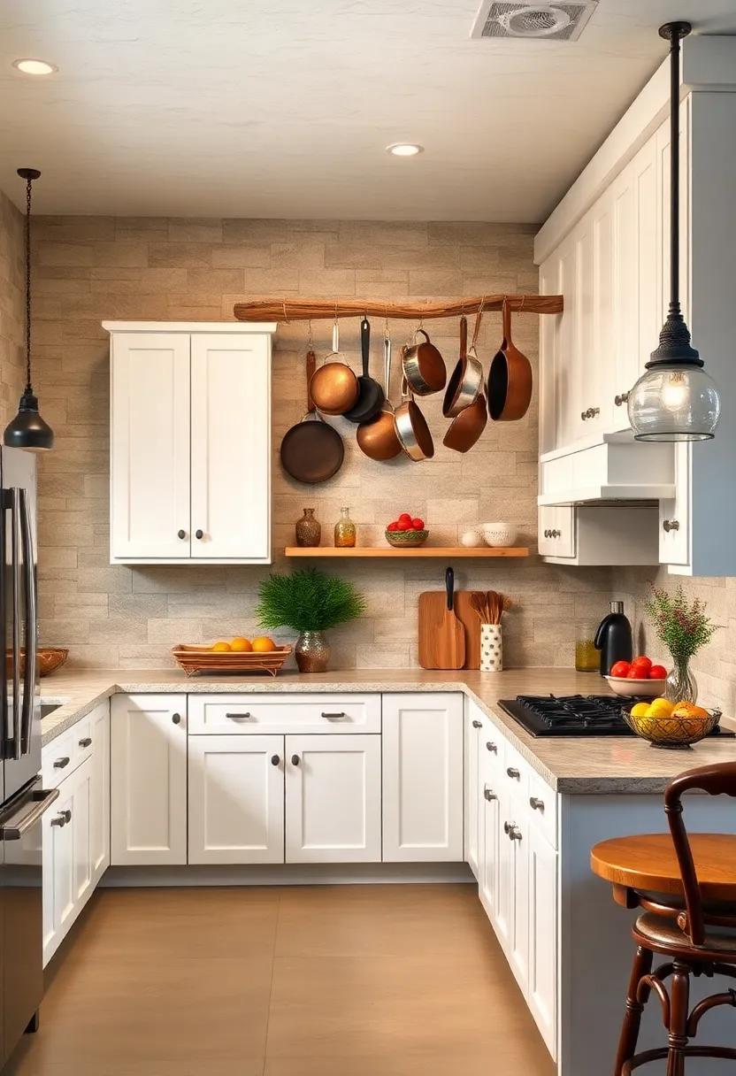 Vintage pot Rack:‌ Hang a rustic pot rack ⁢above your island ⁢or stove ⁣to showcase cookware while saving space in cabinets