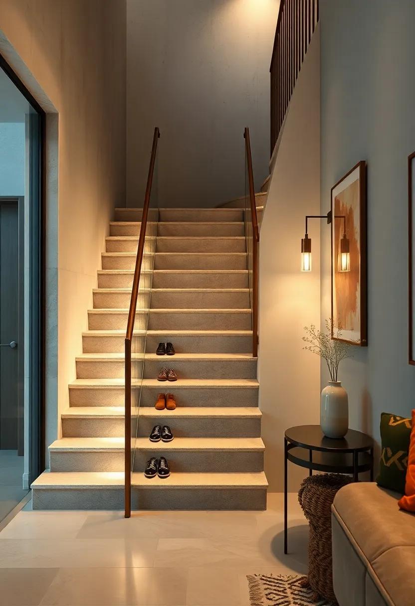 Understated Elegance: This ‌elegantly designed staircase includes ‌a hidden compartment that opens with a simple ​push,providing a seamless way to hide away shoes and ⁣other items
