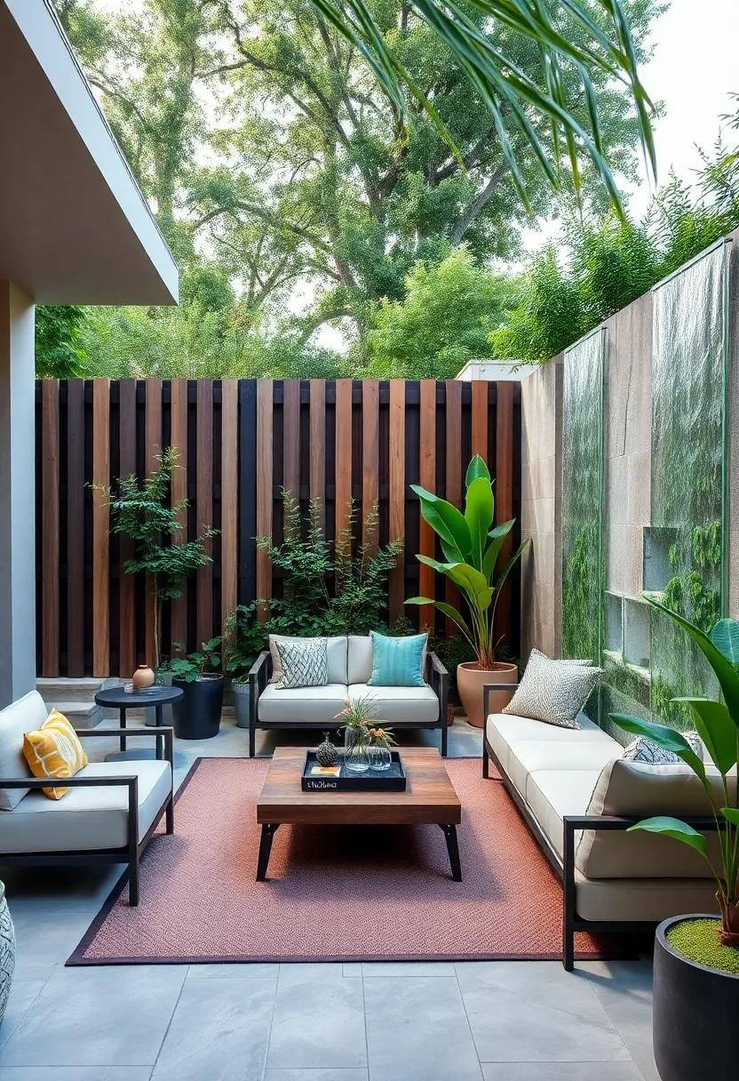 Aquatic​ Serenity Walls: Create a calming atmosphere​ with tall⁤ water⁢ walls that not only ​provide seclusion but⁣ also bring soothing ‌sounds and the visual beauty of flowing water to your space