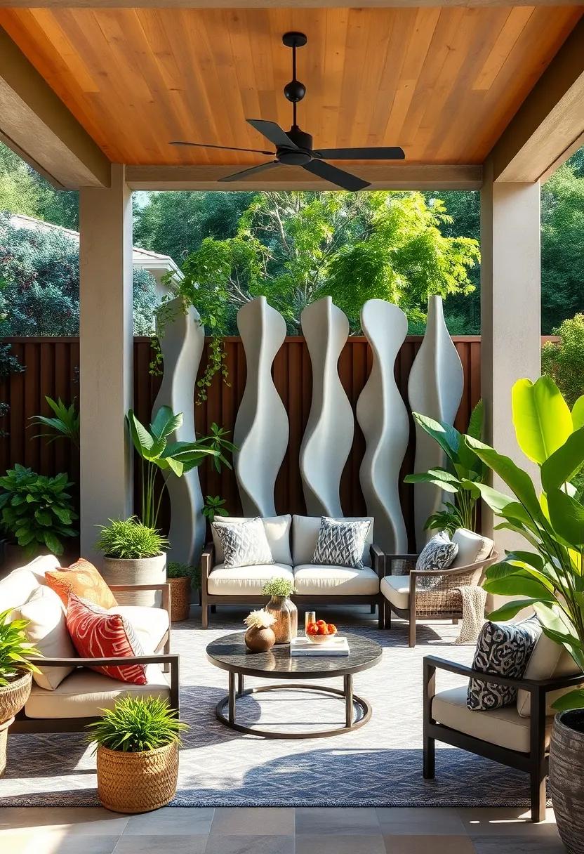Artistic Sculptural⁢ Screens: Elevate your⁢ fence game by using sculptural designs that add style,dimension,and height,merging⁢ art ‌with utility in your secluded retreat