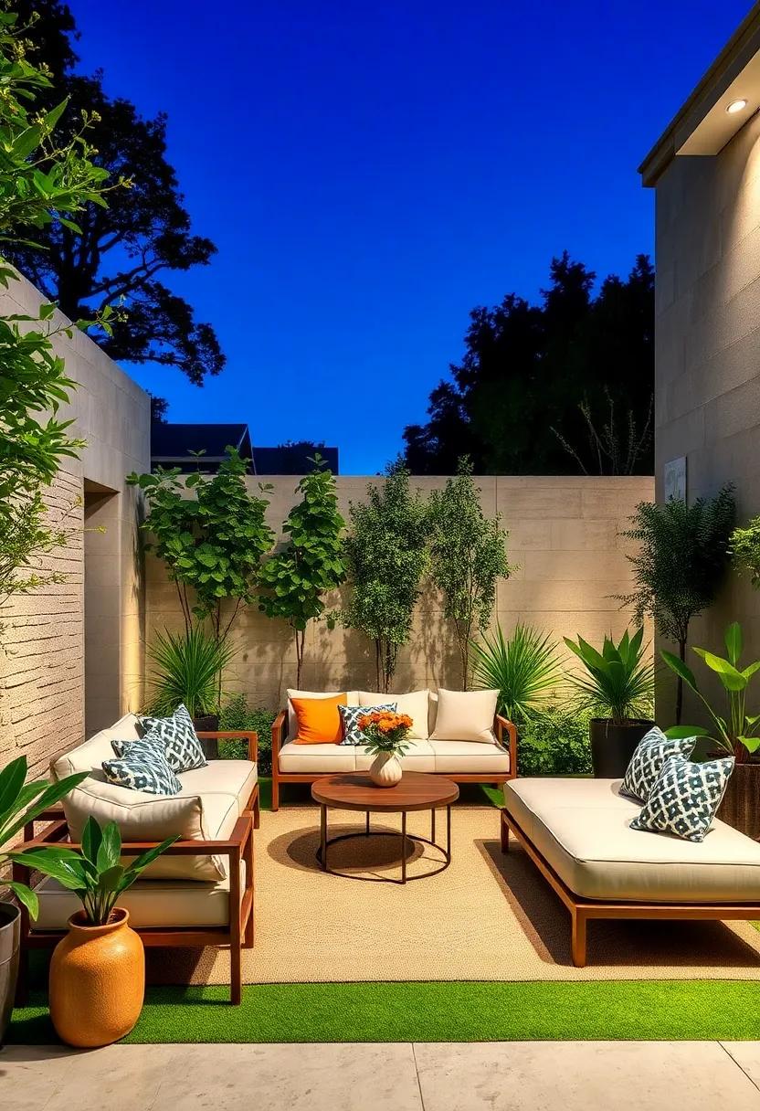 Concrete Privacy Walls: For ⁢an ultra-modern aesthetic, install ⁢tall ⁣concrete ‍walls that offer maximum seclusion, doubling as‍ sound barriers for a peaceful⁣ ambiance