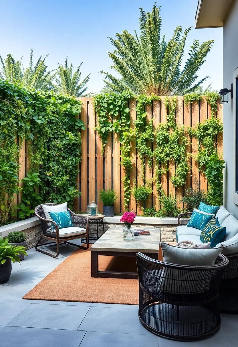 Vertical Garden Walls: Install tall vertical gardens ⁢as fences that not ​only serve as privacy barriers but also allow for⁣ the cultivation of ‌herbs and flowers ⁤in your own secluded​ paradise