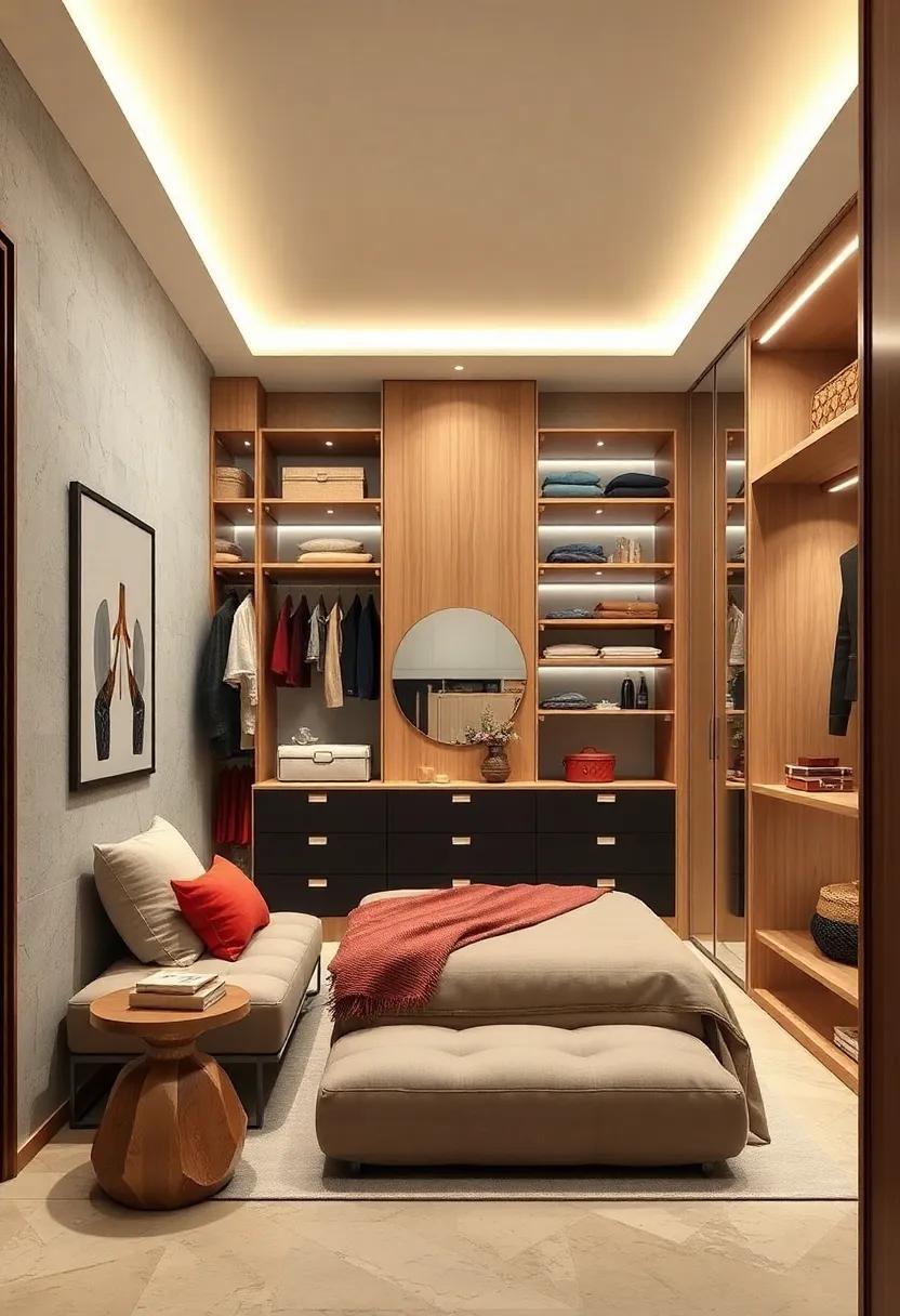 chic Lighting: Illuminate your walk-in wardrobe with stylish lighting fixtures that not only brighten the space but⁣ also enhance the overall ⁤aesthetic