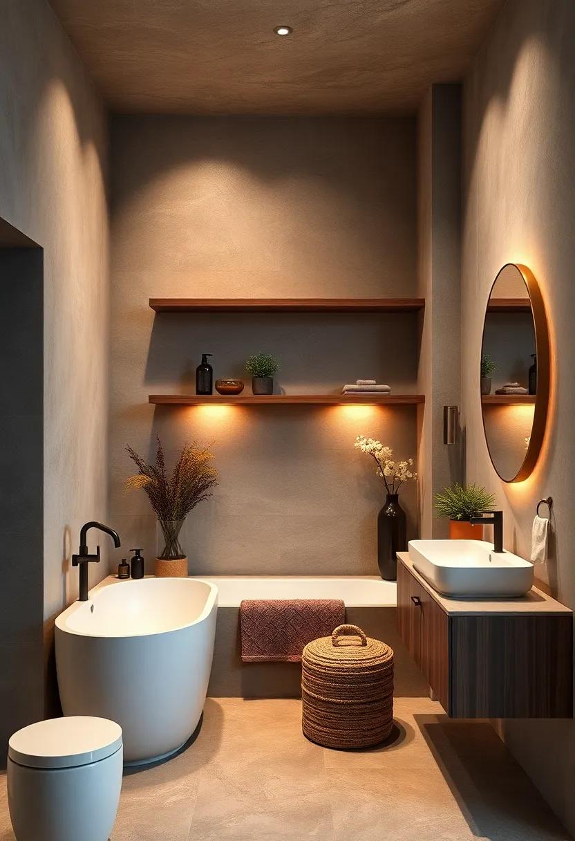 Open Shelving: Utilize open shelving in ⁢warm wood to display decorative items and ‌enhance visual warmth without bulking up​ the space