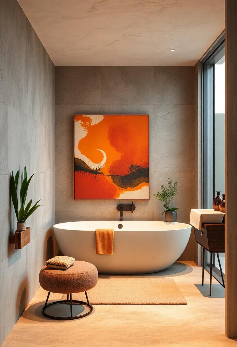 Warm-toned Artwork: hang pieces that showcase warm colors or abstract ‍designs⁤ to infuse personality ‍and ‌style into ⁢the space