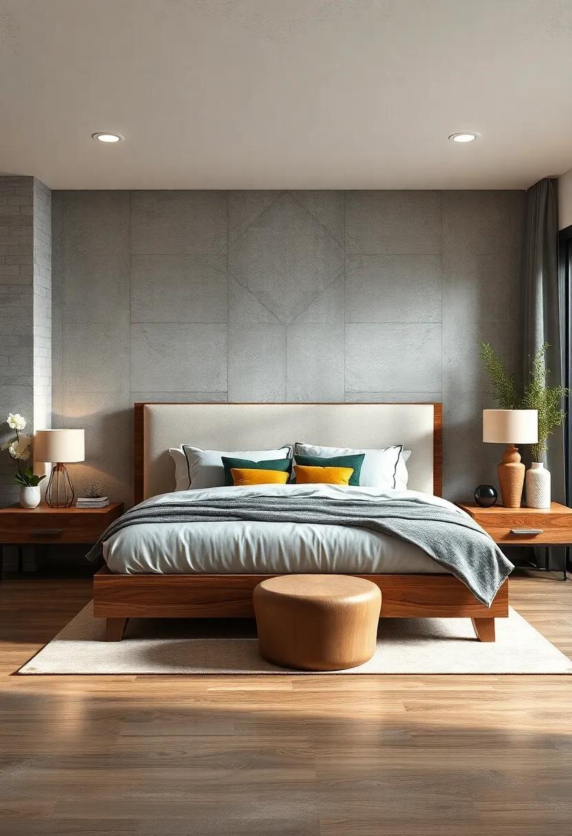 Luxe Upholstered Wood: Combine comfort with style in ⁤a wooden bed frame that features plush upholstery along ⁢the ​headboard‍ for added coziness