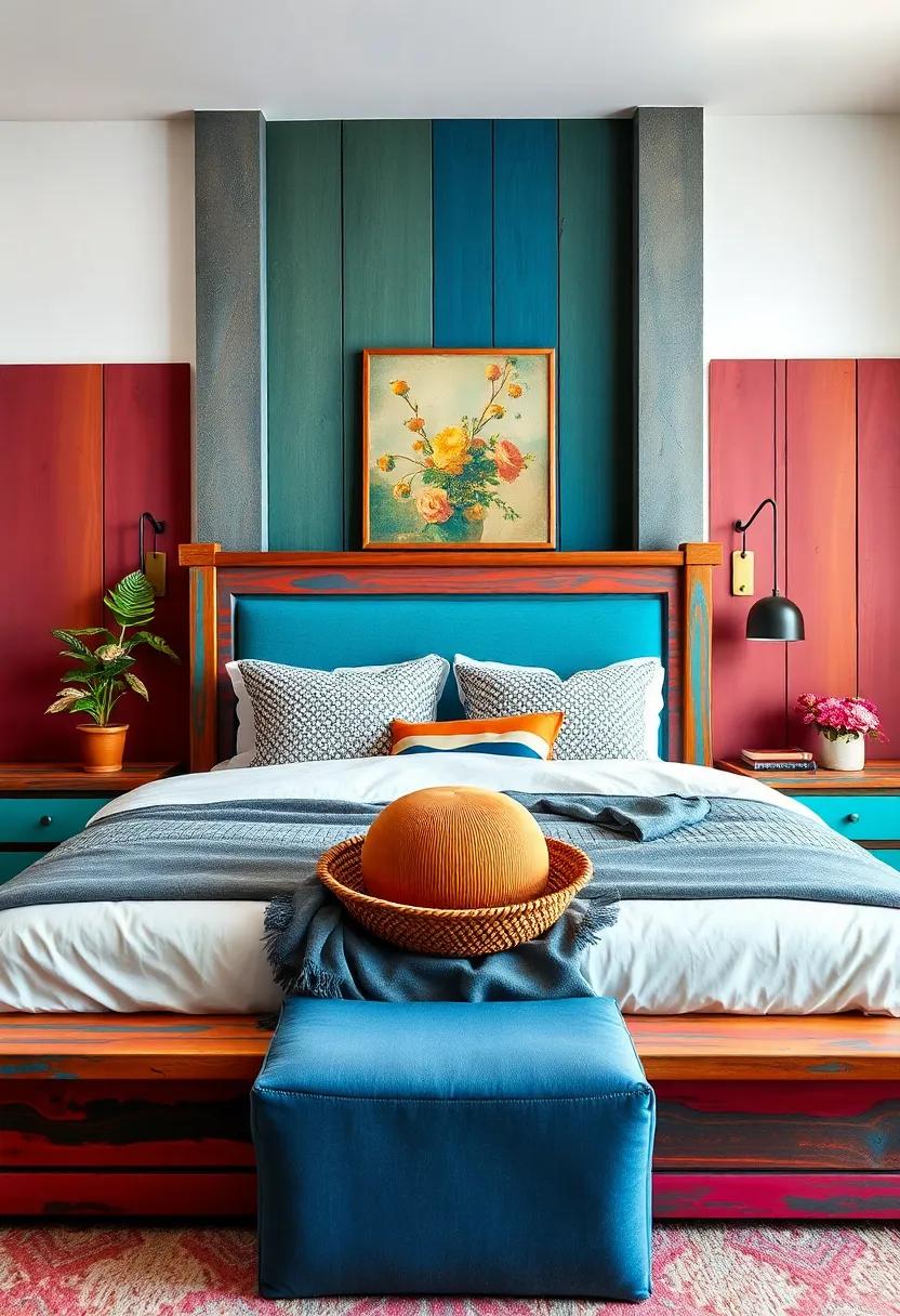 Playful Color: ⁢Experiment⁣ with painted⁢ wooden‌ beds, incorporating vibrant⁣ hues to create‌ a youthful‌ and cheerful‌ atmosphere in your bedroom