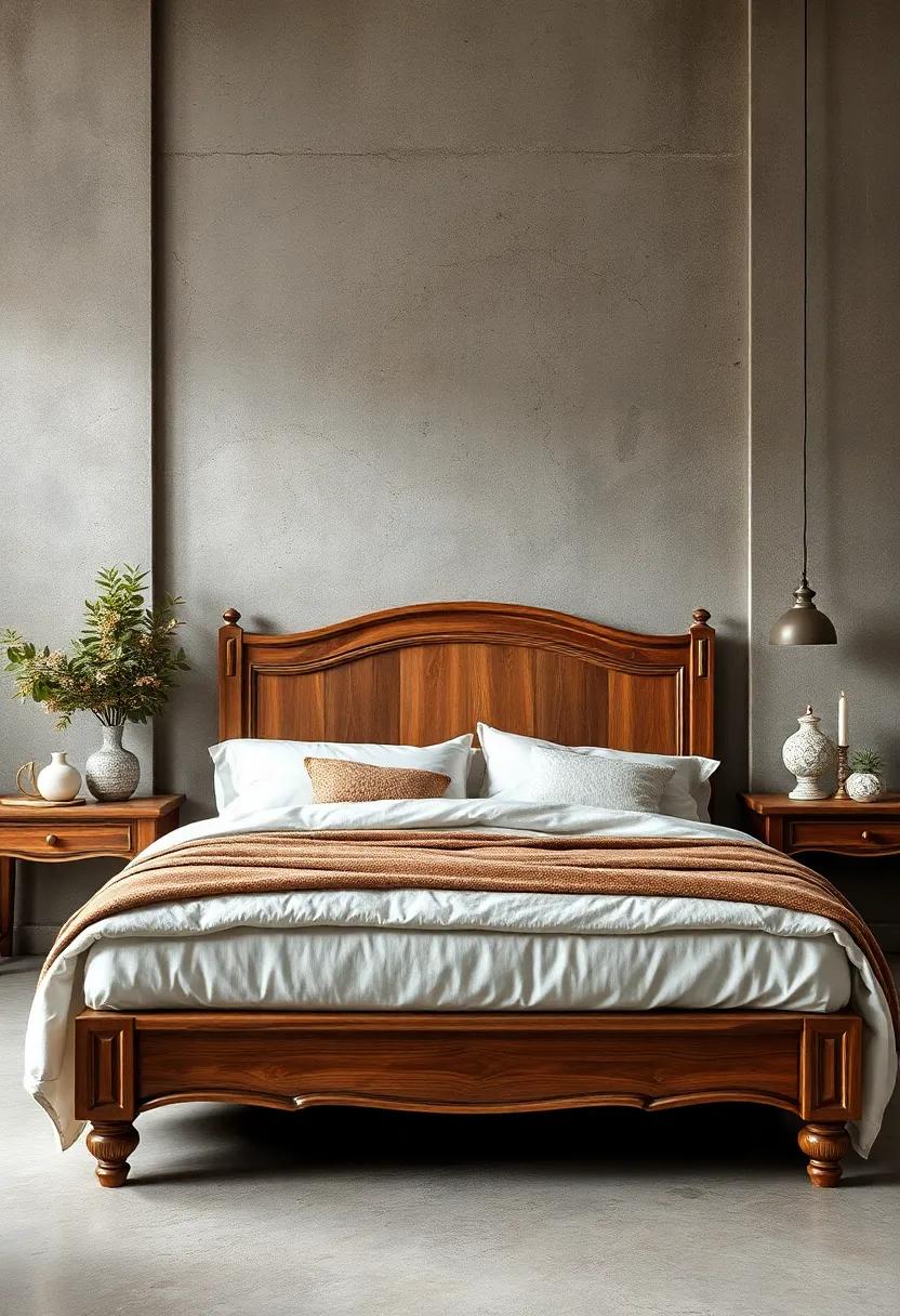 Vintage Vibes: Search‌ for ‍antique wooden bed frames that offer unique charm⁣ and exquisite detailing for a nostalgic touch
