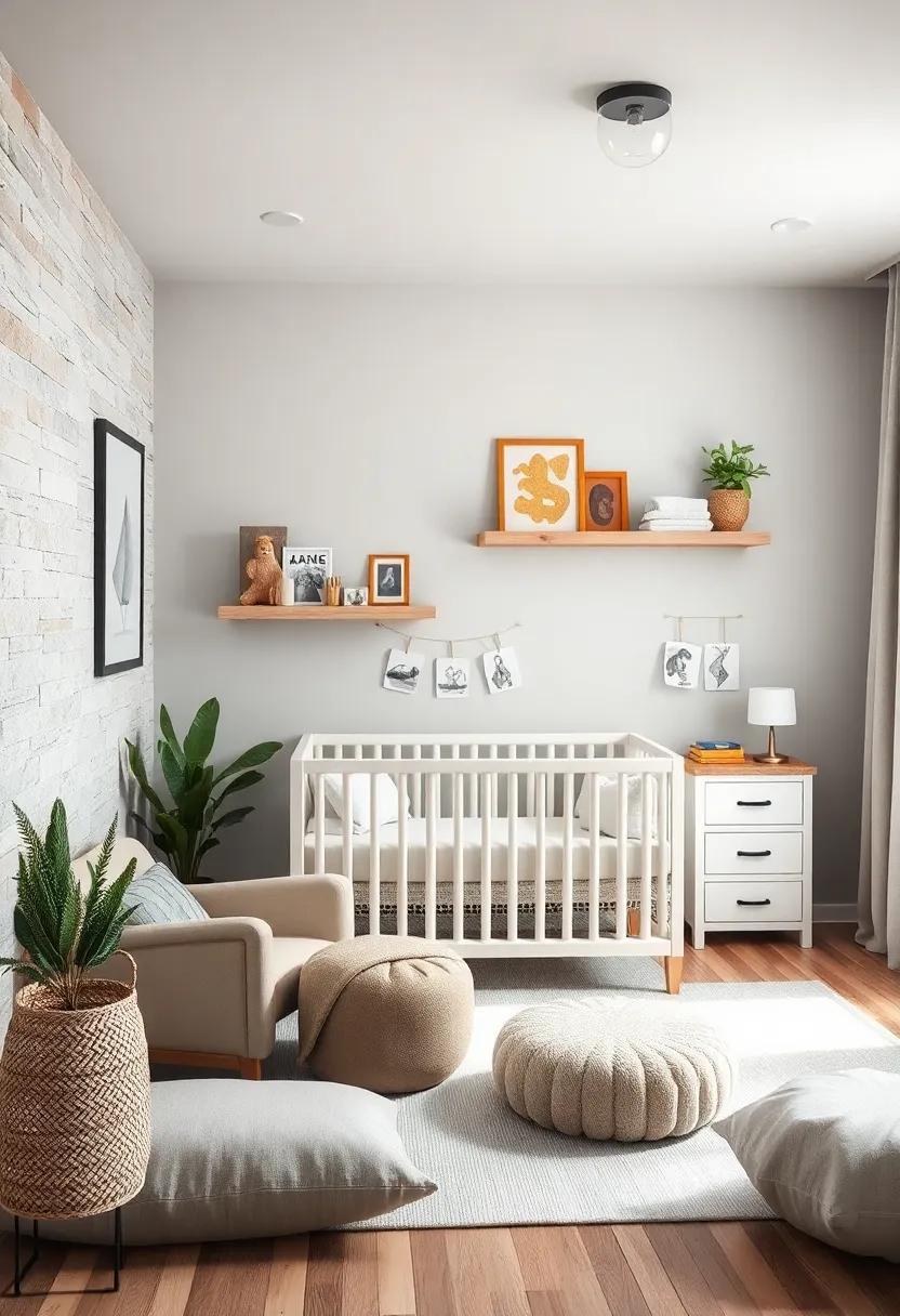 Rustic Charm: Incorporate reclaimed wood elements against light grey walls,such ​as shelving or a crib,for a touch​ of⁤ rustic charm⁢ that adds character to the nursery