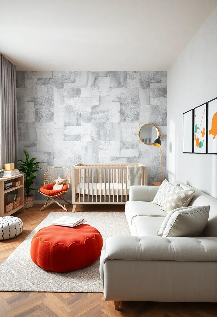 Playful Patterns: Experiment with light grey patterns on ⁢wallpaper⁣ or fabric, such ‌as ⁤polka dots or chevrons,​ to add visual interest without overwhelming⁢ the space