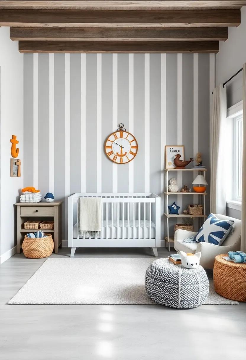 Nautical Vibes: Introduce ⁤light grey stripes along⁣ the walls paired with ​nautical-themed decor to inspire adventure in a calming seaside atmosphere