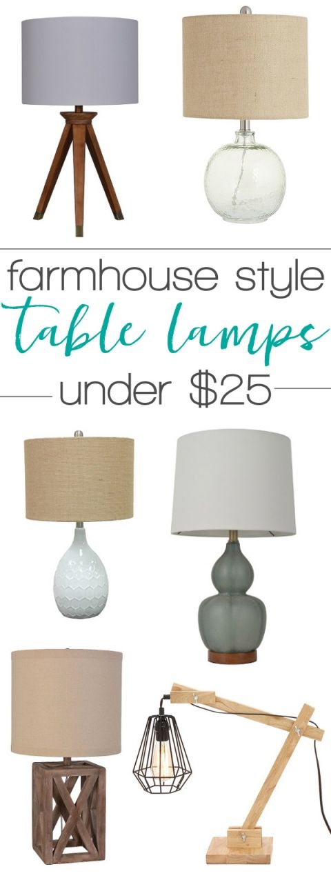 Farmhouse style lamps under $50